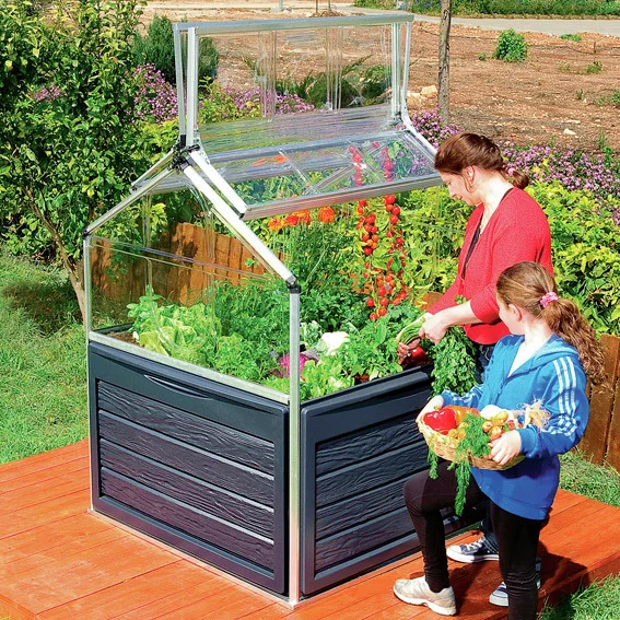 Hochbeet Plant Inn, 118 x 118 x 148 cm, anthrazit, silber Hochbeet Plant Inn, 118 x 118 x 148 cm, anthrazit, silber