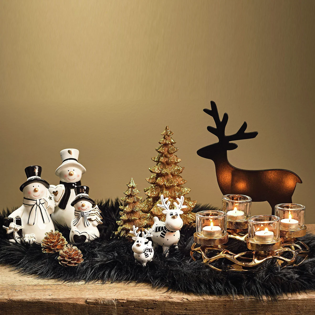 Deko-Tannenbaum, gold