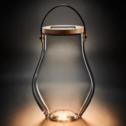 Deko Glas Bold, 31 cm, Glas, Bambus, klar 
