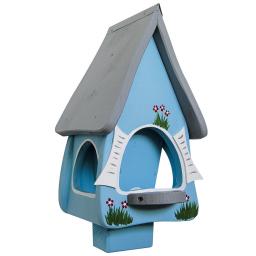 Vogelhaus mit Silo Gartenlust, blau 