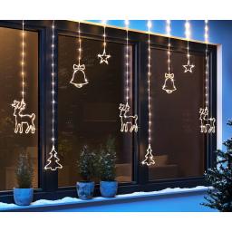 LED-Lichtervorhang "Weihnachten" 