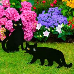 Katzen mit Vogelschreckwirkung, 2er-Set, schwarz 
