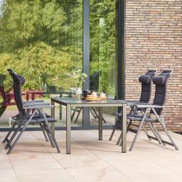 Gartenmöbel Premium-Set 5tlg. Mit 4 Sesseln und Tisch 160x90cm 