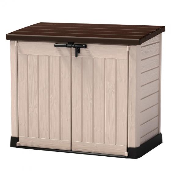 Aufbewahrungsbox Allrounder, mit Bodenplatte, Wetter und UV-stabil, ca. 146 x 82 x 125 cm

