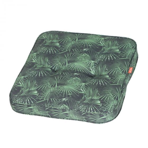 Sitzkissen Tarent, 47x47 cm, grüne Palme
