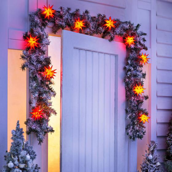LED-Lichterkette Weihnachtstern, rot
