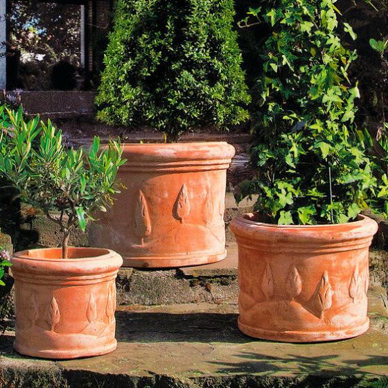 Terracotta-Töpfe Toskana, 3er-Set, rund online kaufen bei Gärtner Pötschke
