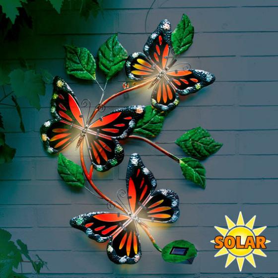 Wanddeko Solarleuchte Schmetterling
