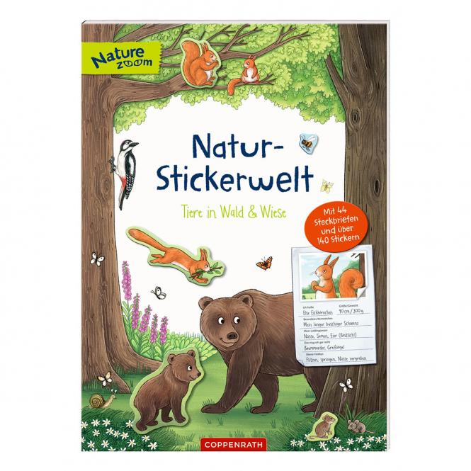 Natur-Stickerwelt: Tiere in Wald & Wiese (Nature Zoom)