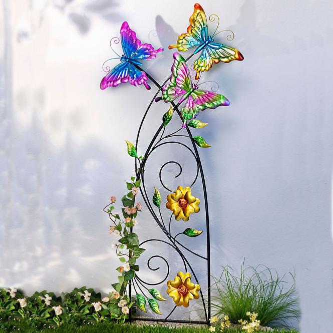 *NEU*: Rankhilfe “Schmetterling” aus Metall und Glas