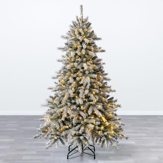 Künstlicher Weihnachtsbaum Fichte, Schneeoptik, mit LED-Beleuchtung, 210 cm
| #2