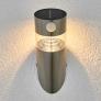 Solar-LED-Wandlampe Kalypso mit Bewegungsmelder, 21,3x7,6x7,6 cm, Edelstahl, silber | #2