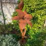 Gartenfigur Lilie mit Bodenplatte, Edelrost, 148 cm | #2