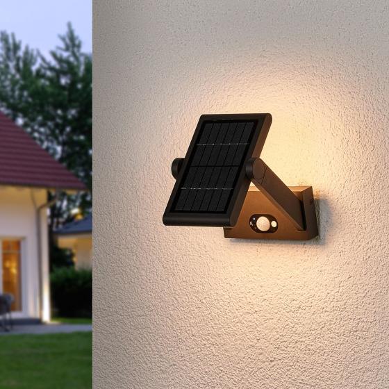 Solar-LED-Außenwandleuchte Valerian mit Bewegungsmelder, 16x23,3x15,2 cm, Aluminium, grau
| #3