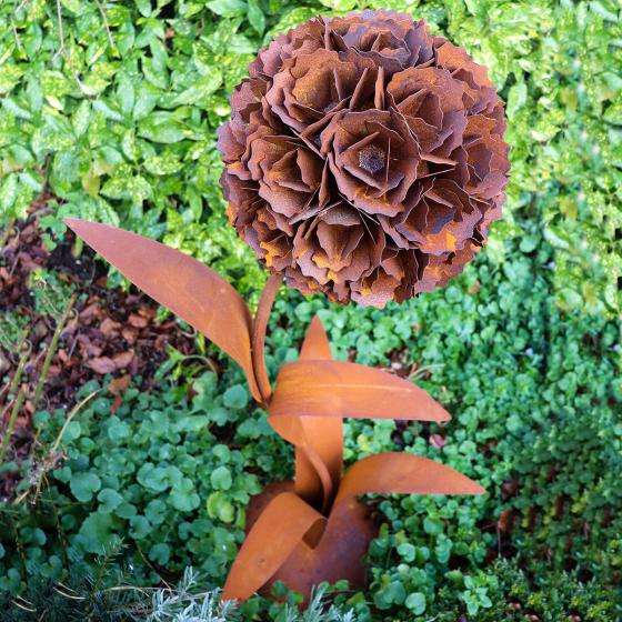 Gartenfigur Pusteblume mit Bodenplatte, Edelrost, 130 cm
| #3