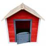 Kinder Spielhaus kleines Schloss, rot und weiß lasiert, ca. 138 x 118 x 132,5 cm | #7