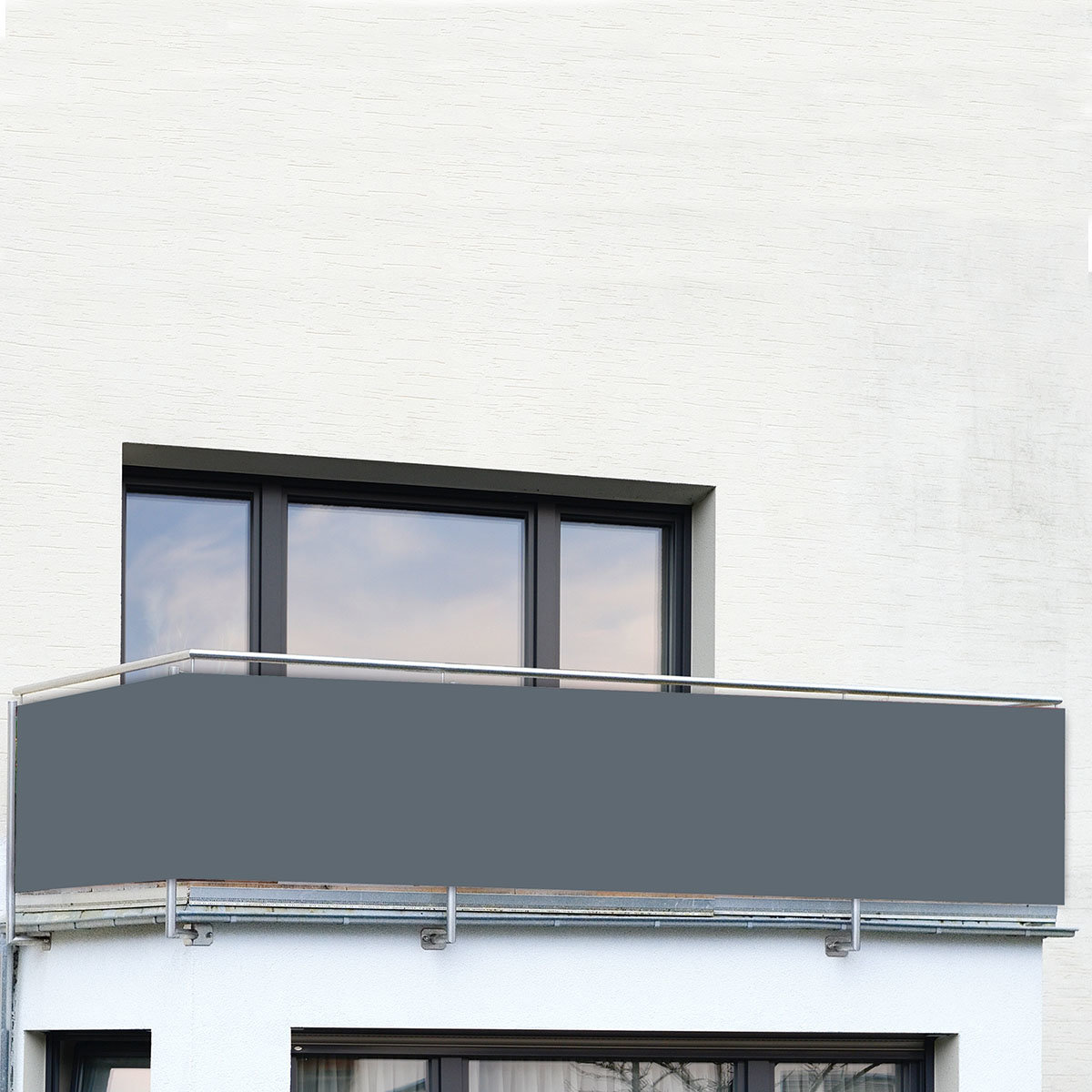 Balkon-Sichtschutz anthrazit, 500x85 cm
