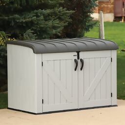 Gerätebox-Mülltonnenbox, 132x191x108 cm, grau 
