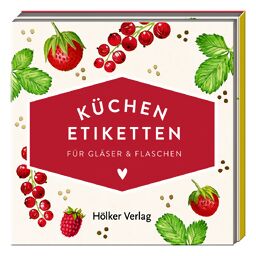 Küchen-Etiketten für Gläser und Flaschen, Rote Beeren 