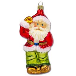 Christbaumschmuck - Weihnachtsmann, 11 cm, mundgeblasen 