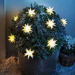 LED-Lichterkette Weihnachtstern, weiß 