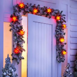 LED-Lichterkette Weihnachtstern, rot 