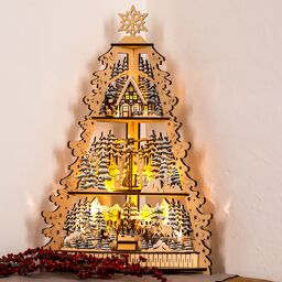 3D Weihnachtsberg mit LED-Beleuchtung 