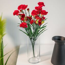Kunstpflanze Nelkenbusch, rot 