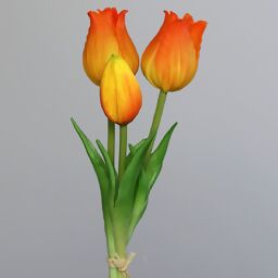 Kunstpflanze Tulpenbund 3er Set, gelb-orange 