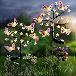 Solar Gartenstecker Schmetterlingstraum, 2er Set 