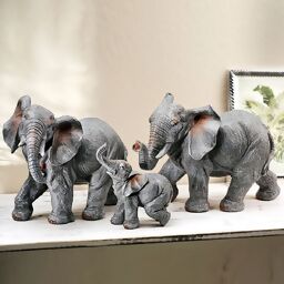 Dekofiguren Elefantenfamilie 3er-Set 