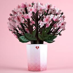 Handgefertigte Papierblumen: Kirschblütenstrauß 