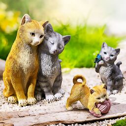 Dekofiguren "Katzenfamilie" 3er-Set 