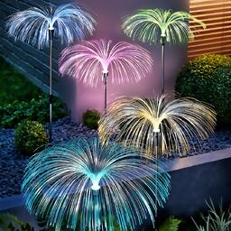 Edelstahl Gartenstecker Wassertropfen Solarzelle & farbwechselnder LED #220185 