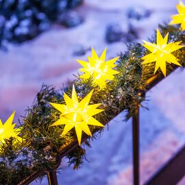 LED-Lichterkette Weihnachtstern, gelb 