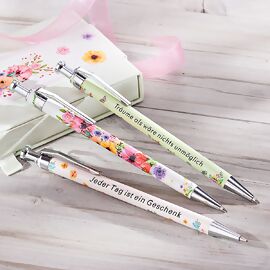 Kugelschreiber Blütenzauber, 3er Set 