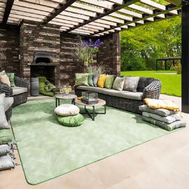 In- und Outdoor-Teppich mit Print, 140 cm x 200 cm, grün 