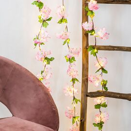 Kirschblüten- Lichtergirlande, rosa 