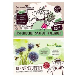 Jubel-Set Saatgut-Kalender Historisch und Bienenbuffet 