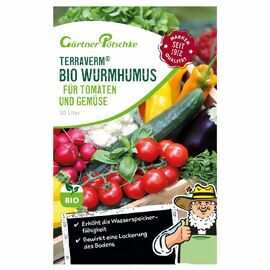 TERRAVERM® BIO Wurmhumus für Tomaten und Gemüse, 10 Liter 