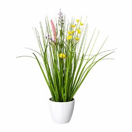 Kunstpflanze Blüten-Gras-Mix, 2er-Set, 41 cm, bunt 