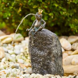 Bronze-Wasserpiel Froschkönig Martin, ca. 13 cm hoch 