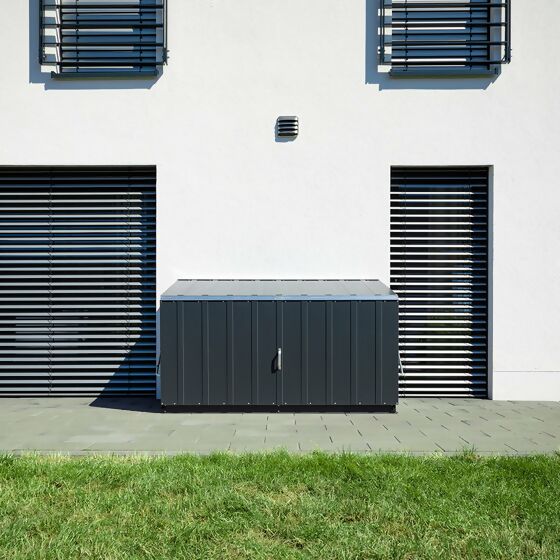Design Aufbewahrungsbox Storeguard, PVC-beschichtet, verzinkter Stahl, ca. 196 x 89 113 cm