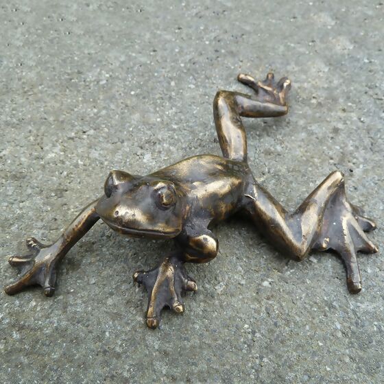 Bronze-Figur Frosch Friedel