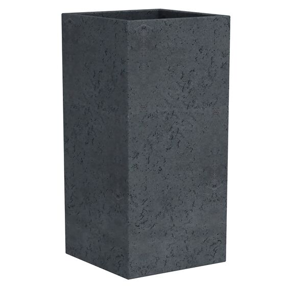 Pflanzkübel C-Cube High, 38x38x54 cm, Stony Black