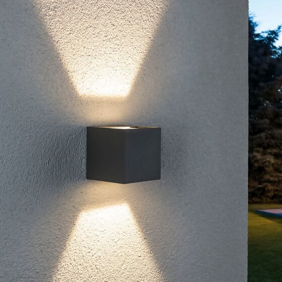 LED Außenwandleuchte special Line Cybo grau, einstellbar