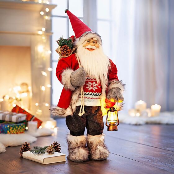Deko-Weihnachtsmann Lucian, 60 cm, rot