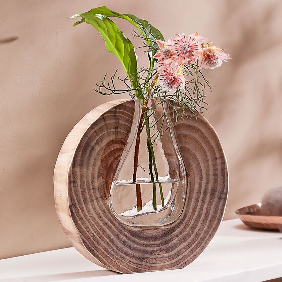 Blumenvase "Rondo" aus Holz