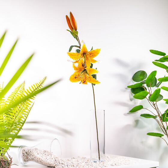 Kunstpflanze Lilie Duo, orange