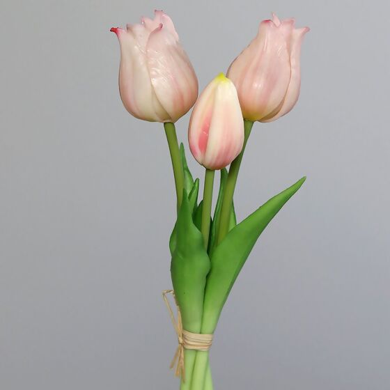 Kunstpflanze Tulpenbund 3er Set, rosa